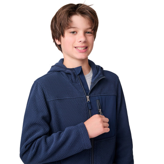 Boys Brick Fleece Hoodie Jacket