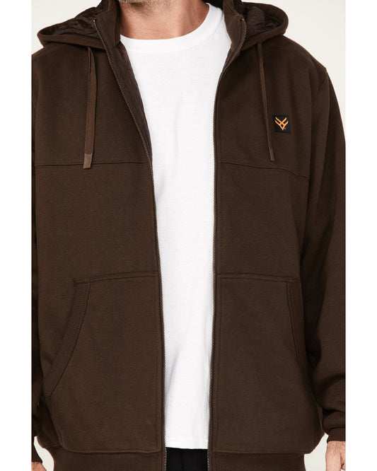 Men's Logo Quilted Hooded Zip Jacket