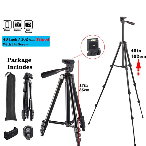 Ultimate Portable Adjustable Phone Tripod Perfect Selfie Stand for YouTube and Live Videos