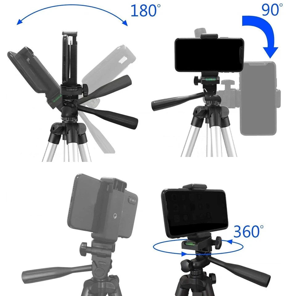 Ultimate Portable Adjustable Phone Tripod Perfect Selfie Stand for YouTube and Live Videos