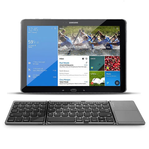 Ultra Slim Foldable Wireless Keyboard with Touchpad - Perfect for Tablets and Laptops