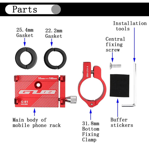 Secure and Versatile Phone Holder for Your Xiaomi Electric Scooter Aluminum Bracket Design