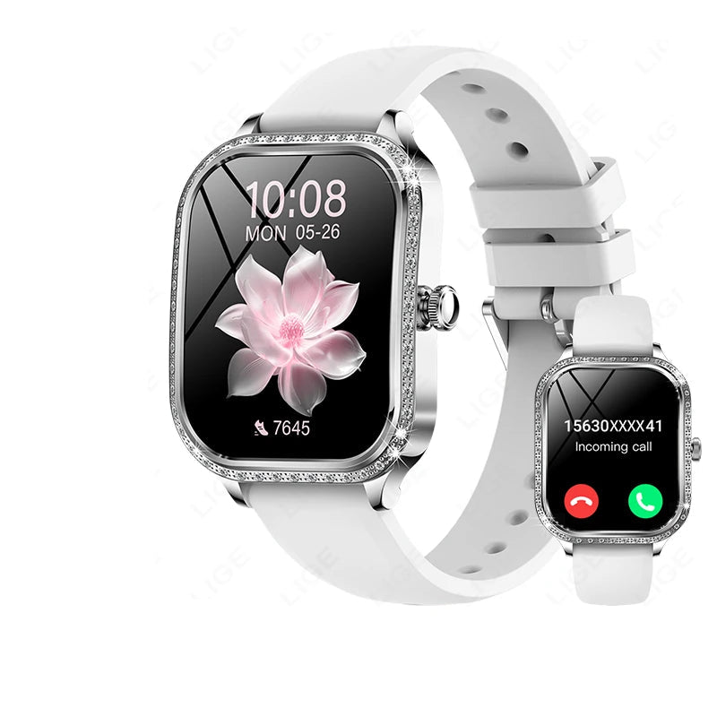 Stylish Waterproof Smartwatch for Women Fitness Tracker & Bluetooth Call