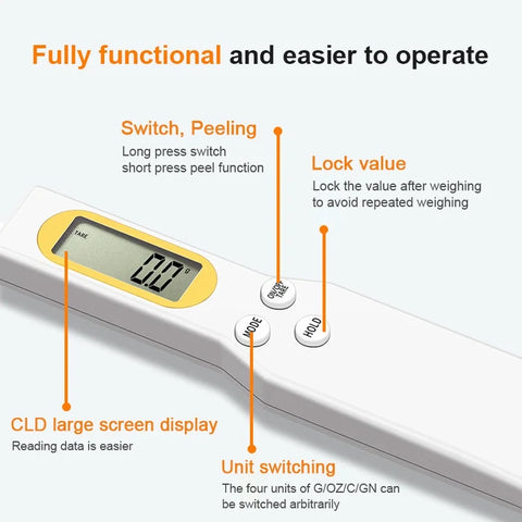 Mini LCD Food Scale 500g Digital Measuring Tool for Flour, Milk, and Coffee