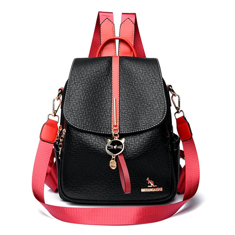 Women’s Large Capacity Leather Backpack