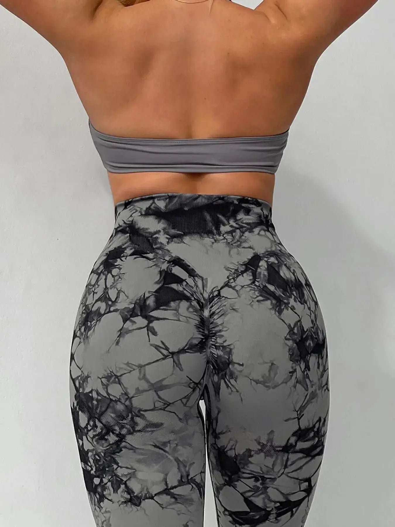 Women's Peach Butt-Shaping Seamless Tie-Dye Workout Leggings