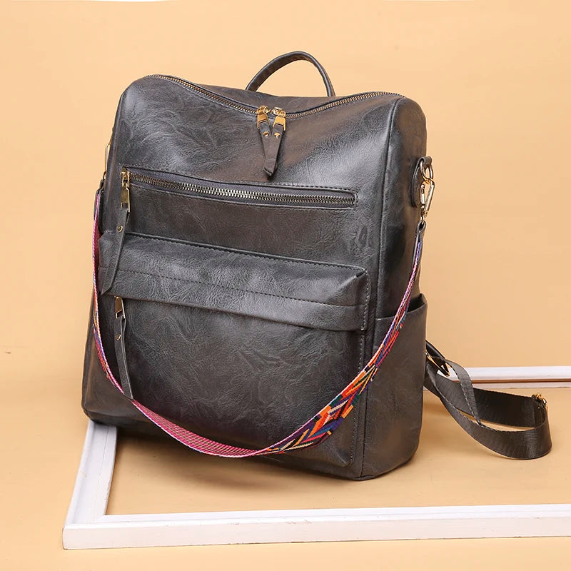 New Women’s Fashion PU Leather Backpack Purse