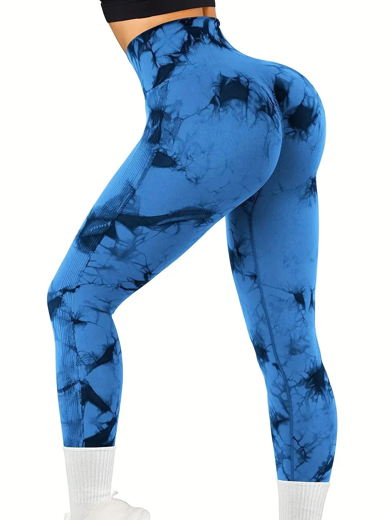 Women's Peach Butt-Shaping Seamless Tie-Dye Workout Leggings