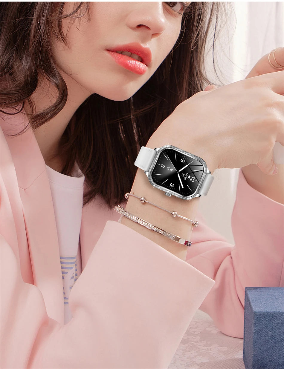 Stylish Waterproof Smartwatch for Women Fitness Tracker & Bluetooth Call