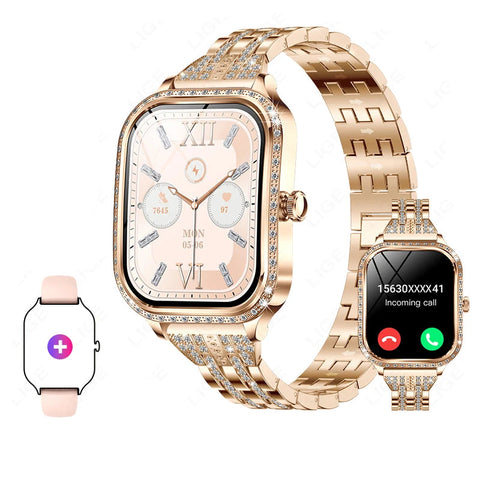 Stylish Waterproof Smartwatch for Women Fitness Tracker & Bluetooth Call