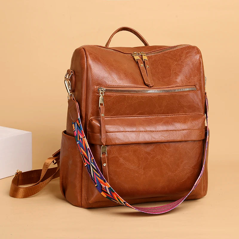 New Women’s Fashion PU Leather Backpack Purse