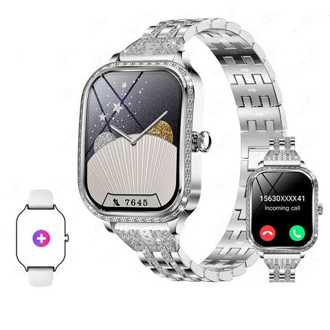 Stylish Waterproof Smartwatch for Women Fitness Tracker & Bluetooth Call