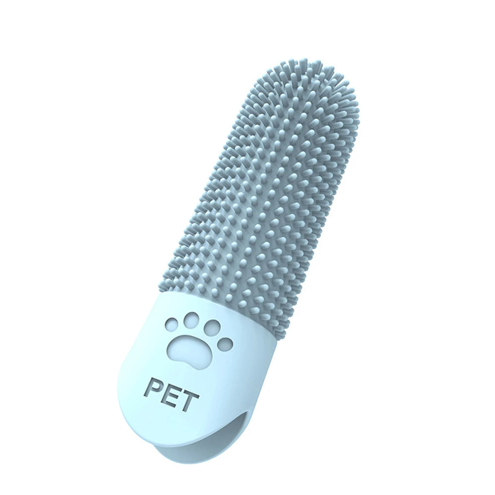 Gentle Tartar Removal Pet Silicone Finger Toothbrushes for Healthy Teeth