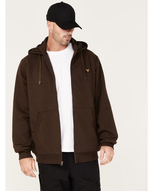Men's Logo Quilted Hooded Zip Jacket